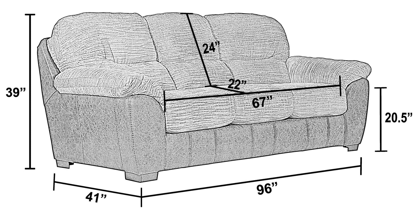 McMahon - Sofa With Drop Down Table - Bark - Hornell Furniture Outlet