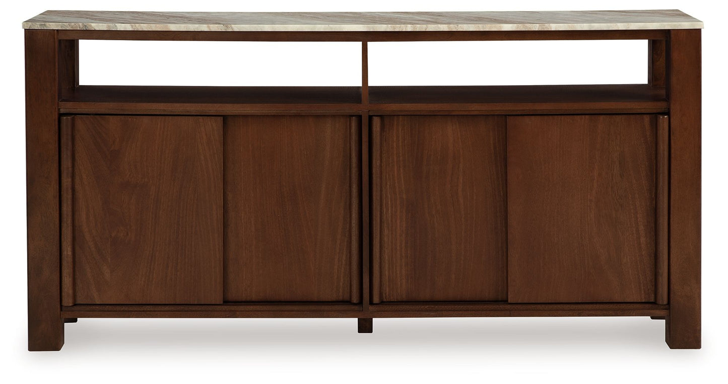 Tobinville - Dark Brown - Accent Cabinet - Hornell Furniture Outlet