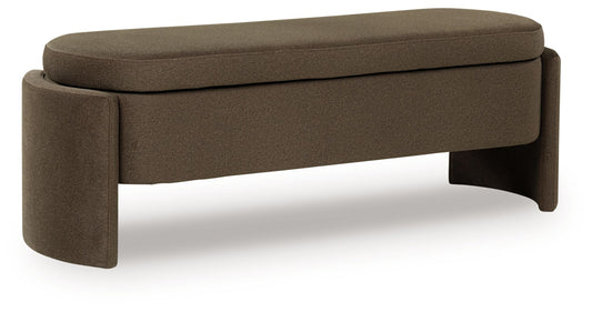 Vavuniya - Brown - Storage Bench - Hornell Furniture Outlet