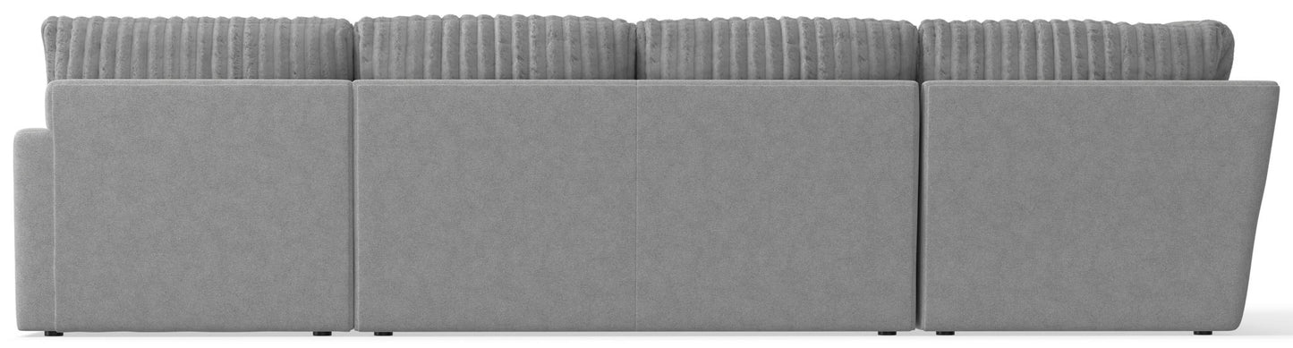 Titan - Sectional With Comfort Coil Seating, Cocktail Ottoman And Accent Pillows Included - Hornell Furniture Outlet