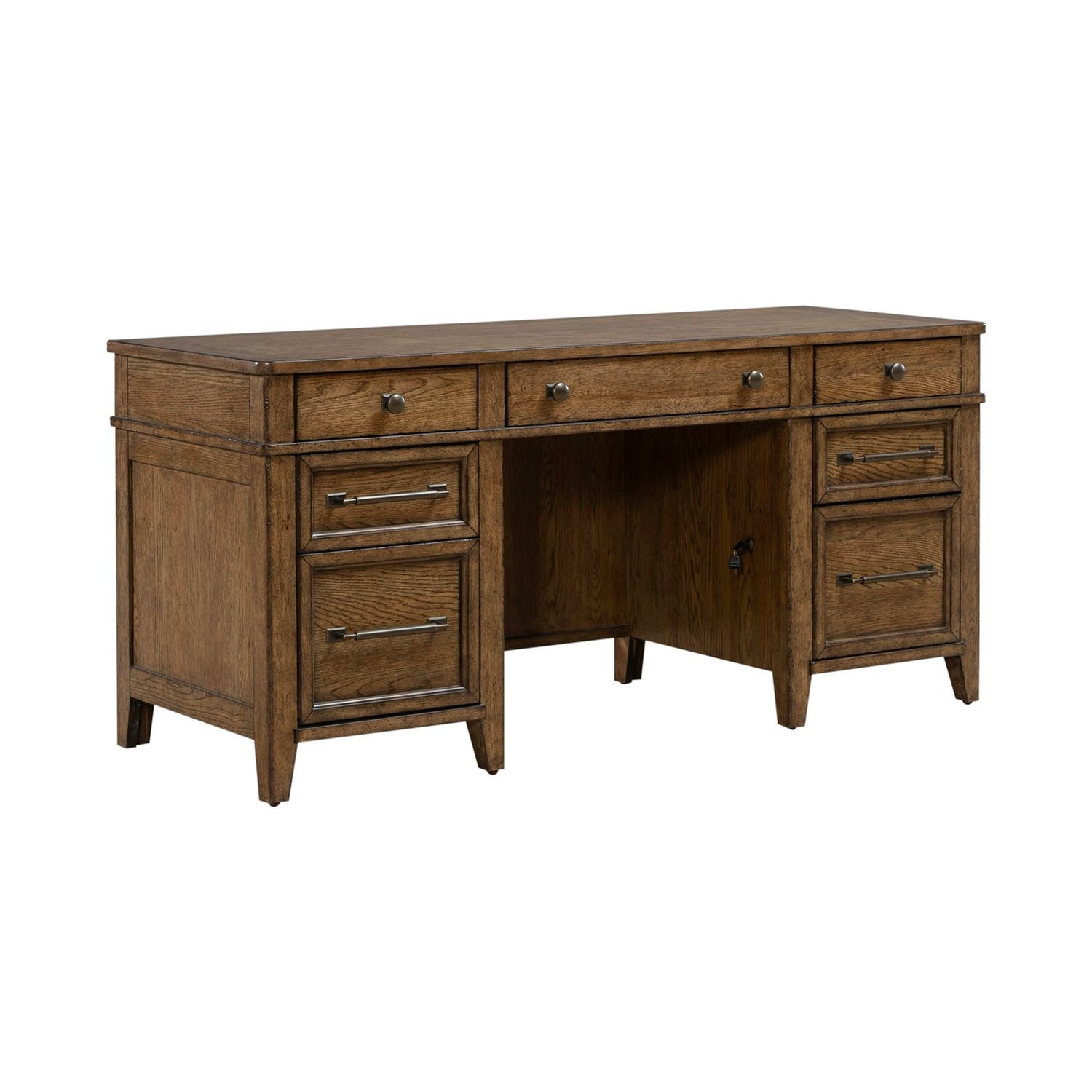 Carolina Park - Jr Executive Credenza - Brown - Hornell Furniture Outlet