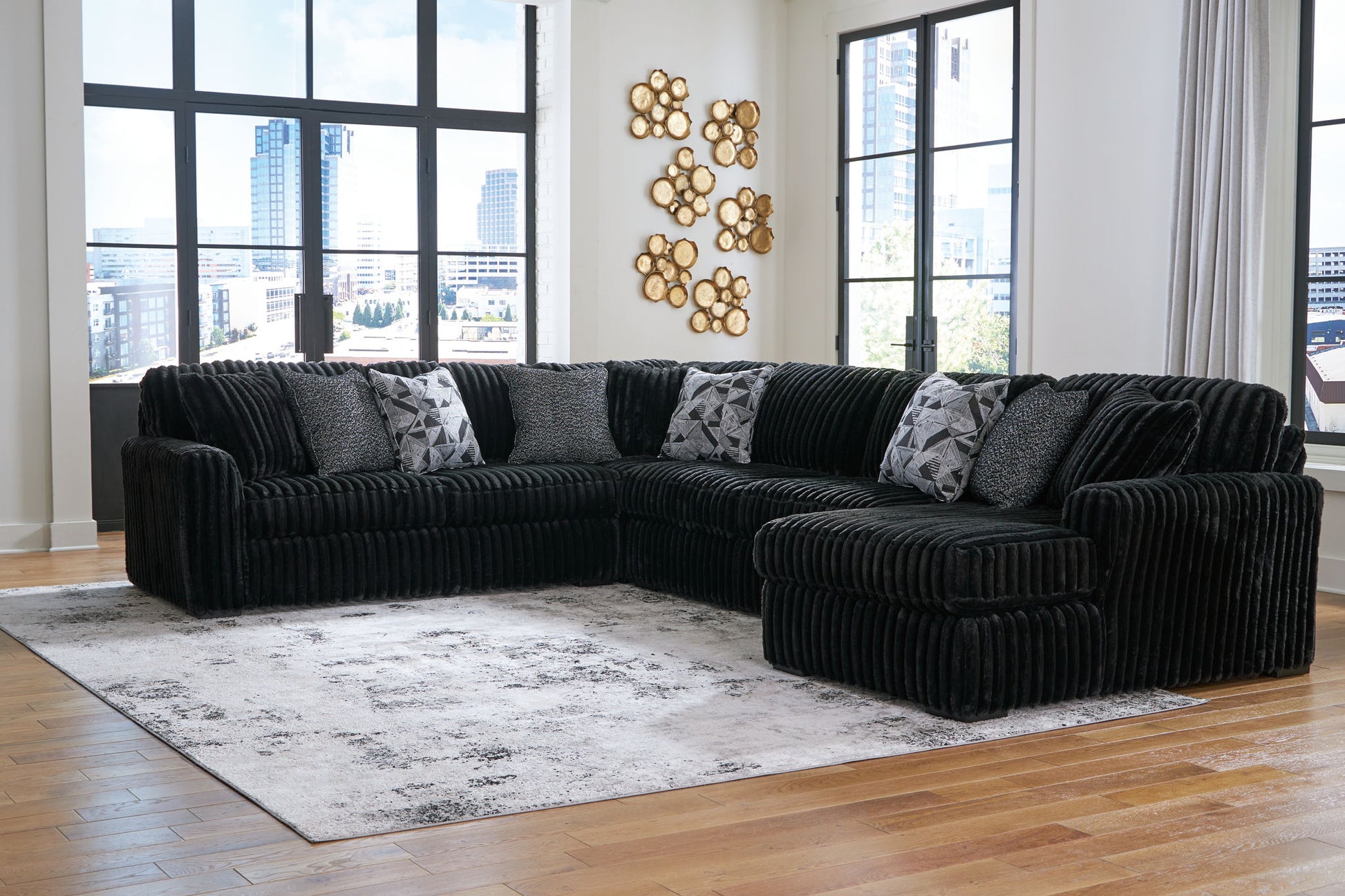 Midnight - Madness - Sectional Set - Hornell Furniture Outlet