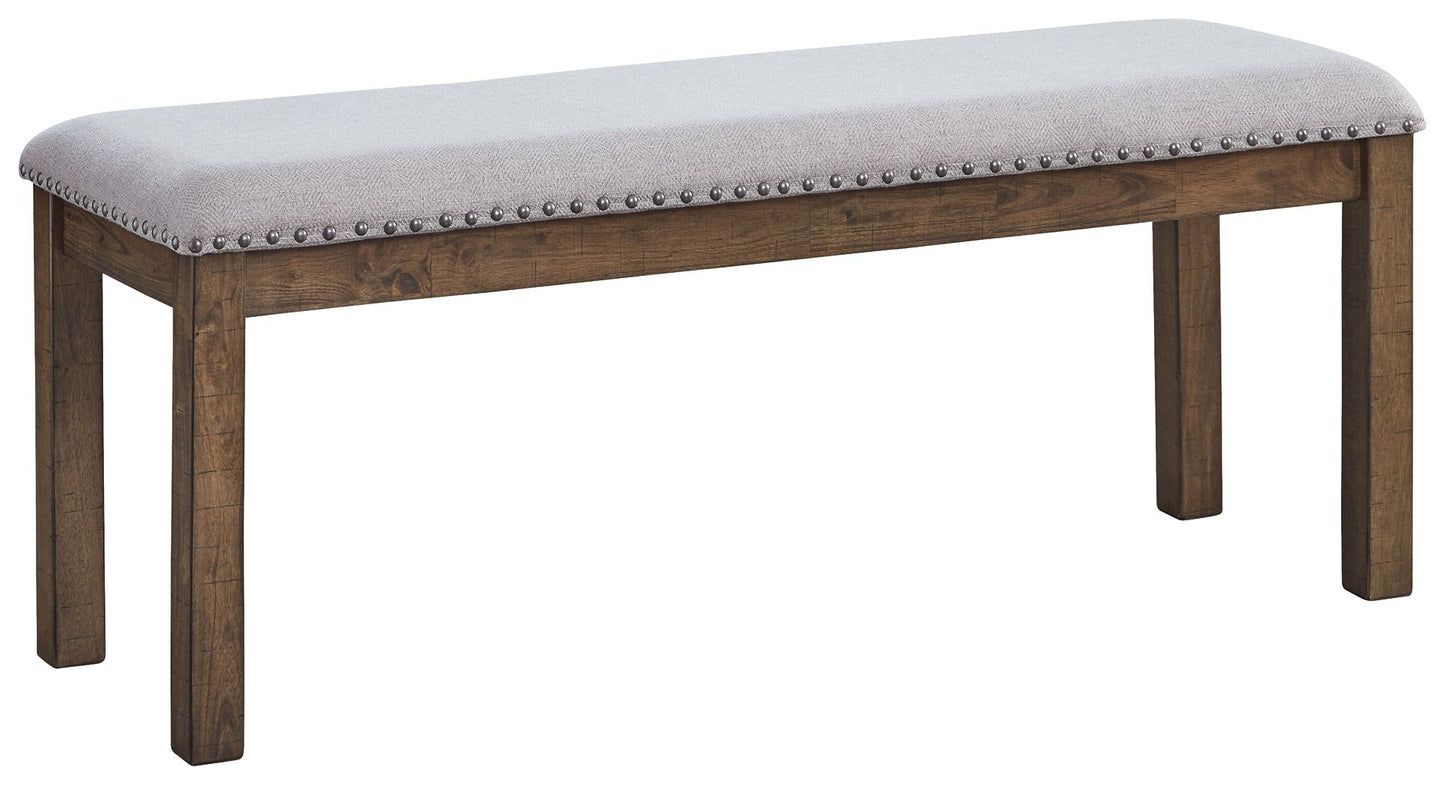 Moriville - Beige - Upholstered Bench - Hornell Furniture Outlet