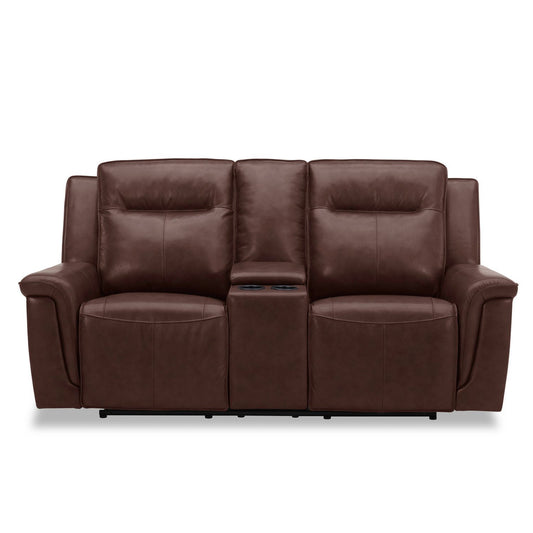 Avery - Loveseat With Console P2 - Cognac - Hornell Furniture Outlet
