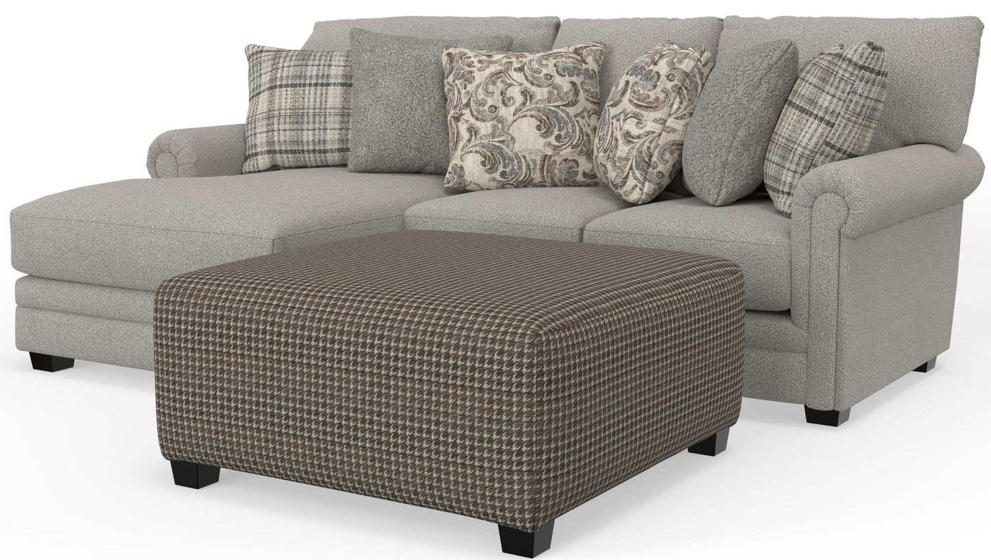 Livingston - Sectional With Comfort Coil Seating, 40" Cocktail Ottoman And Accent Pillows Included - Hornell Furniture Outlet