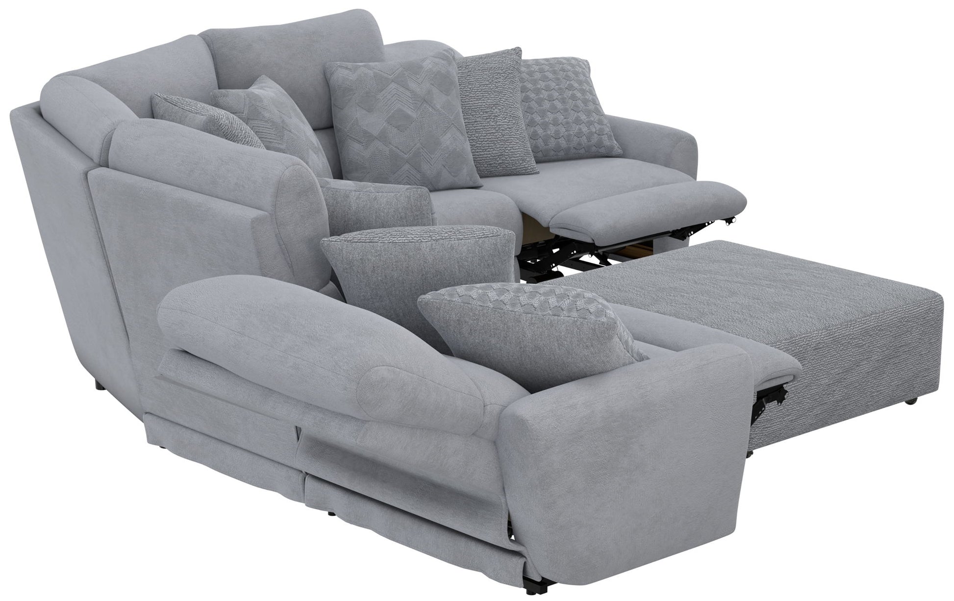 Majesty - Deep Seating Power Reclining Sectional - Hornell Furniture Outlet