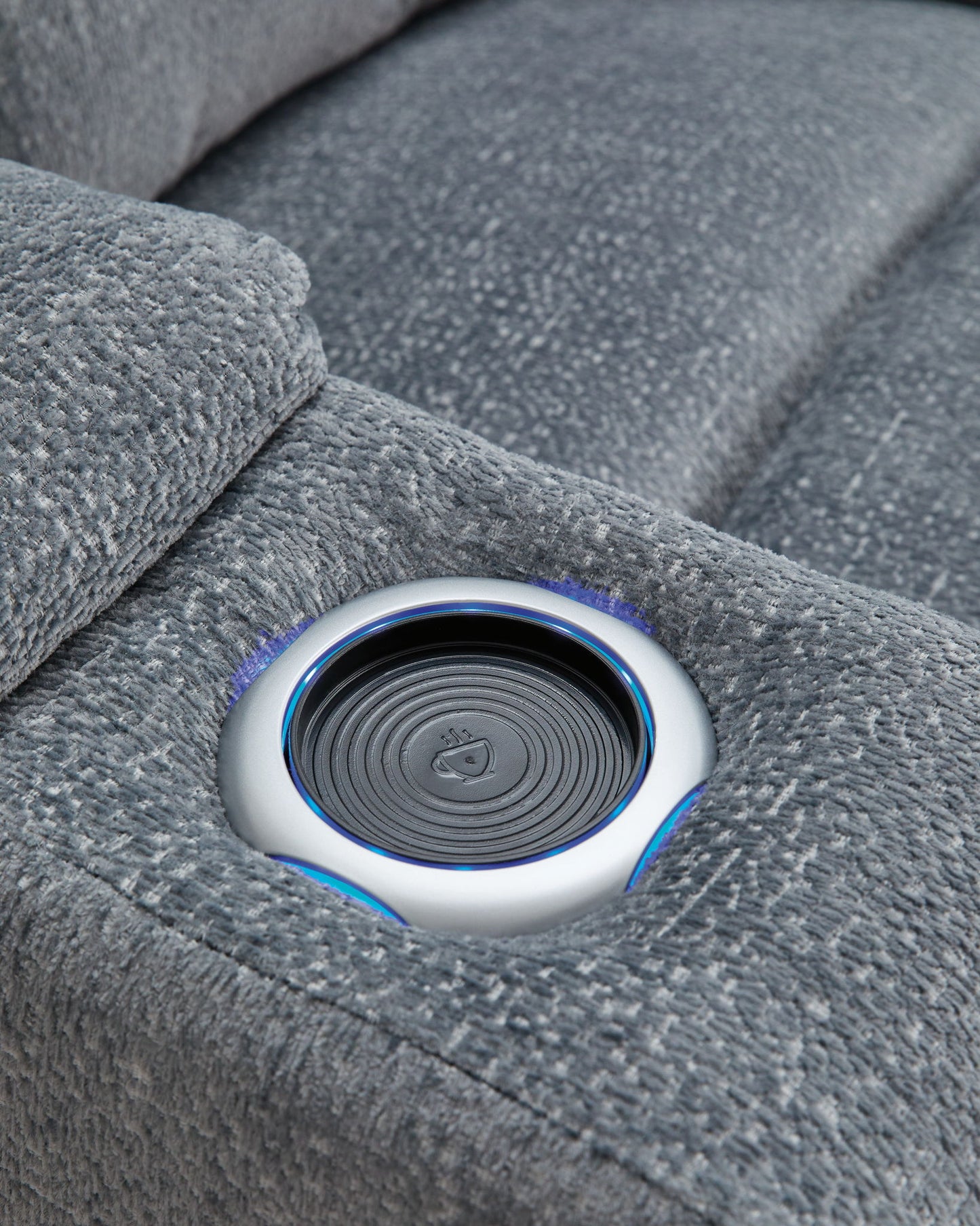 Studio Cave - Steel - Power Reclining Sofa - Hornell Furniture Outlet