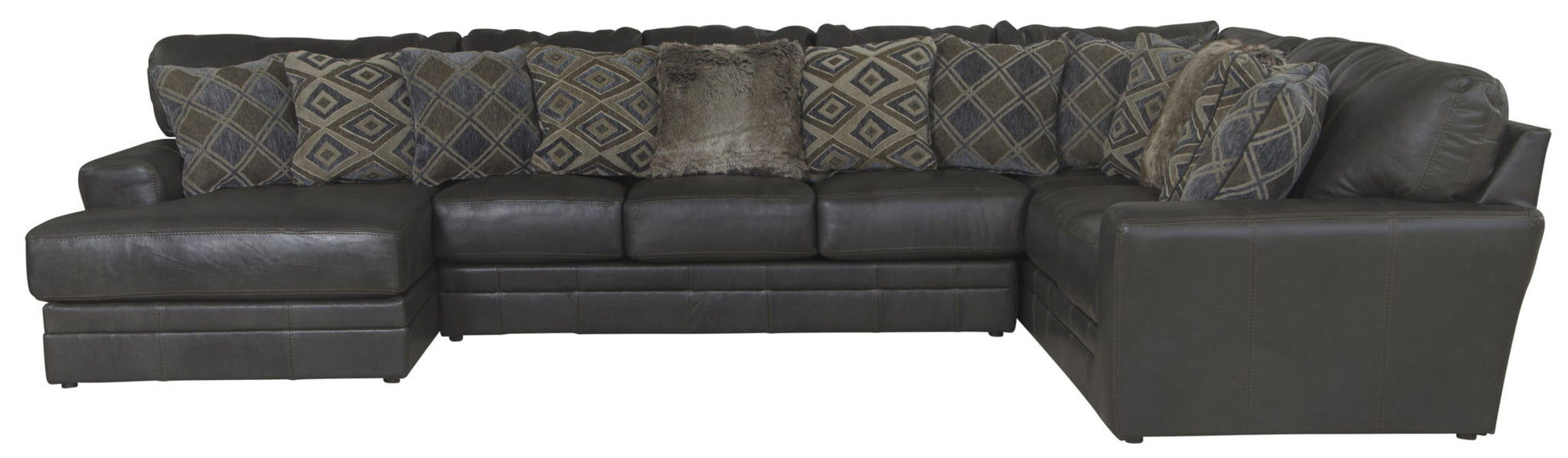 Denali - Italian Leather Match Sectional - Hornell Furniture Outlet