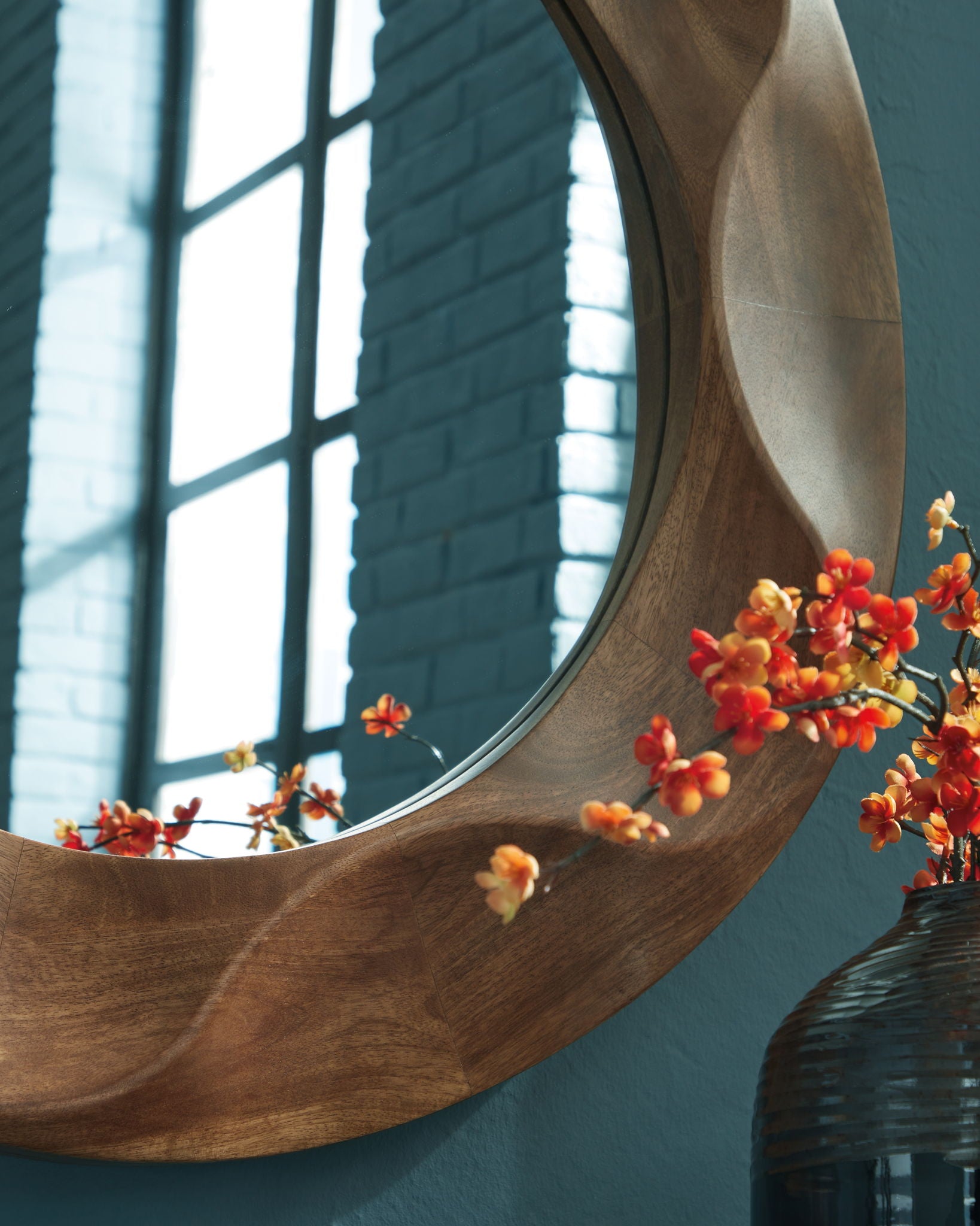 Aajon - Brown - Accent Mirror - Hornell Furniture Outlet