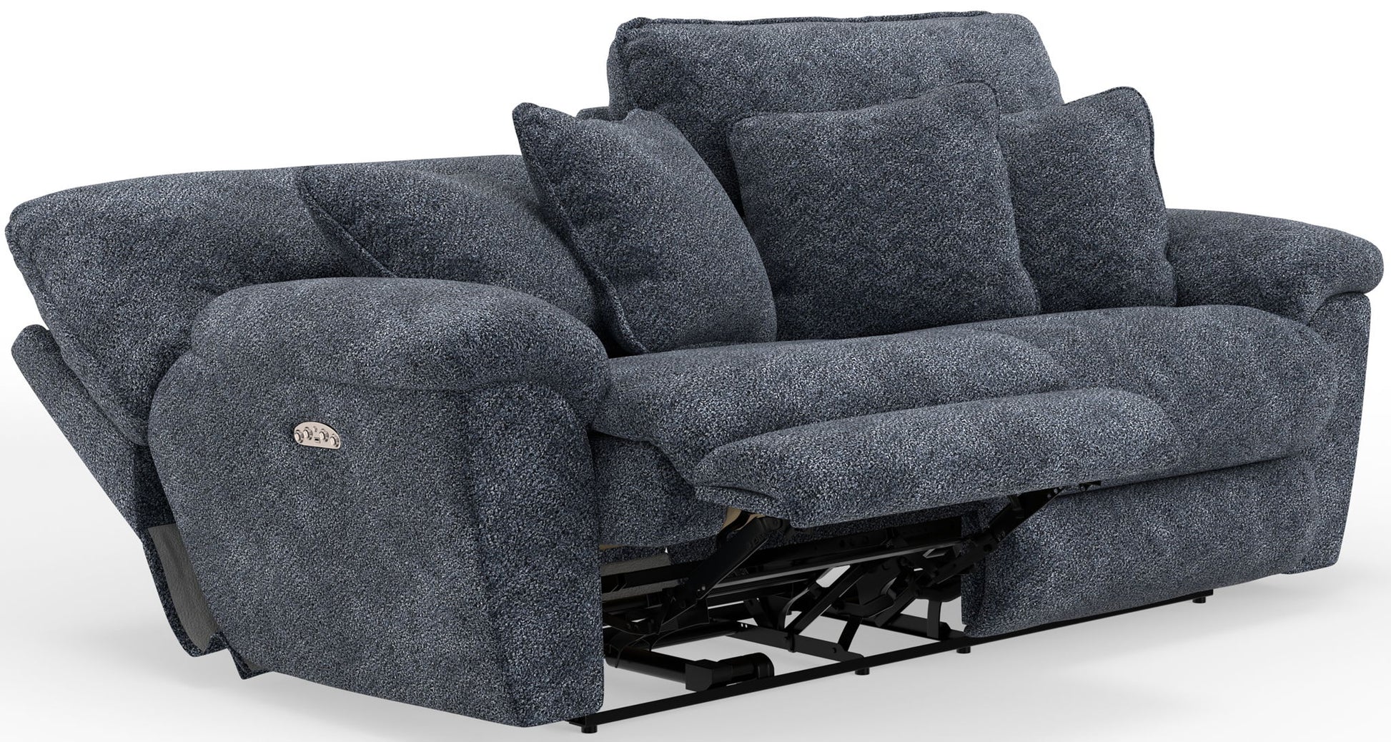 Paxon - Deep Seat Power Reclining Sofa With Power Adjustable Headrest - Smoke - Hornell Furniture Outlet