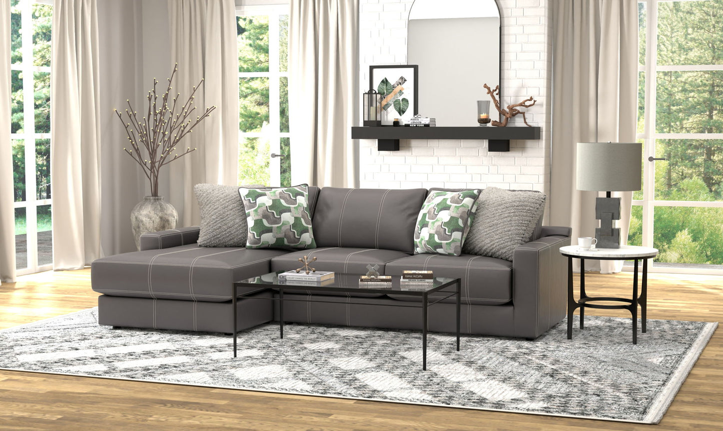 Minori - Italian Leather Sectional - Hornell Furniture Outlet