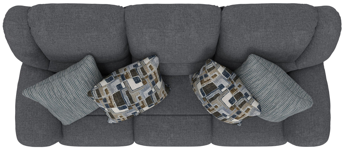 Trifecta - Sofa With 3 Recliners and Drop Down Table - Hornell Furniture Outlet