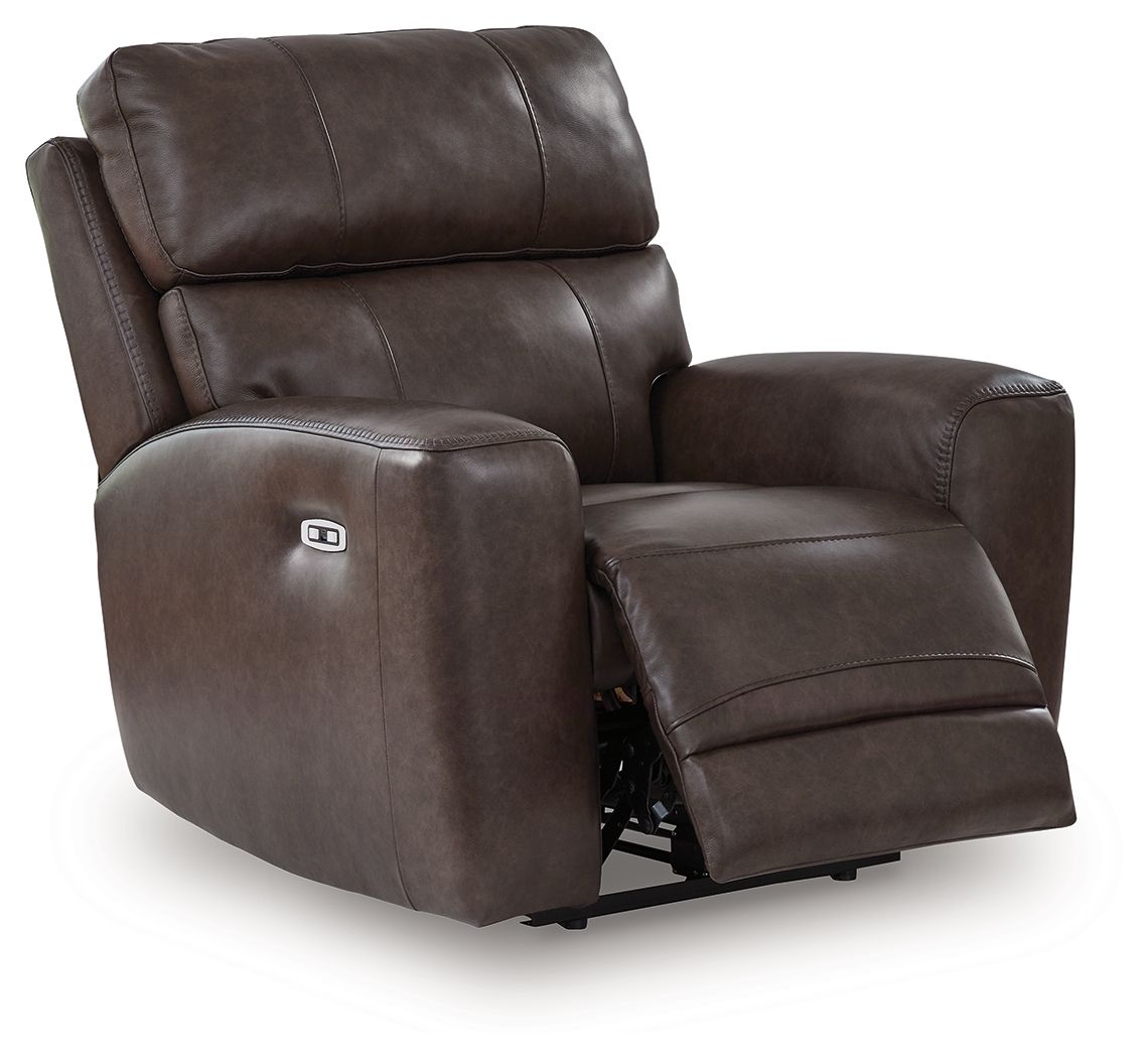 Crossplex - Smoke - Power Recliner / Adjustable Headrest - Hornell Furniture Outlet