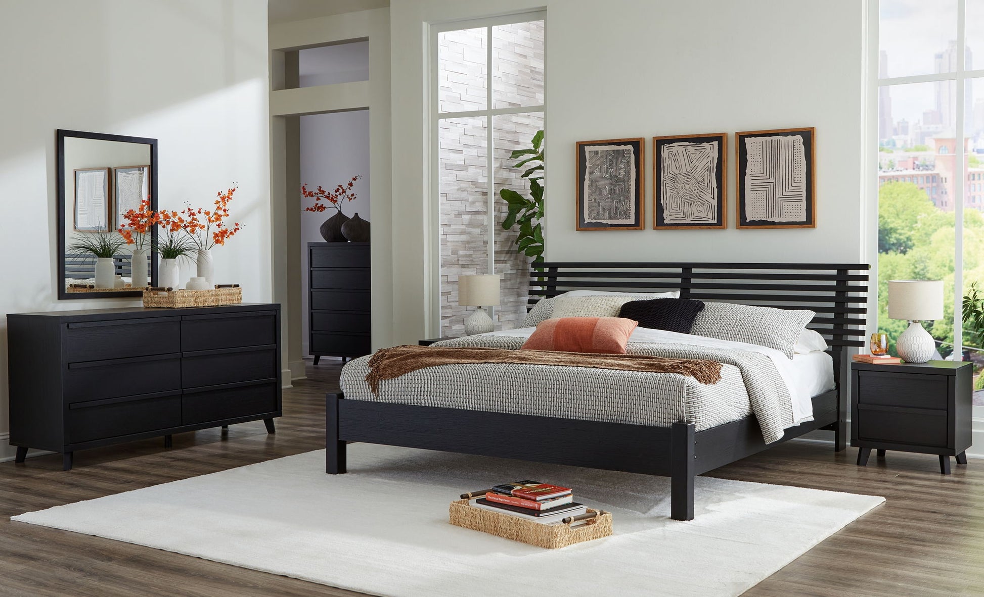 Danziar - Slat Panel Bed With Low Footboard Set - Hornell Furniture Outlet