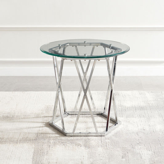 Escondido - End Table - Silver - Hornell Furniture Outlet