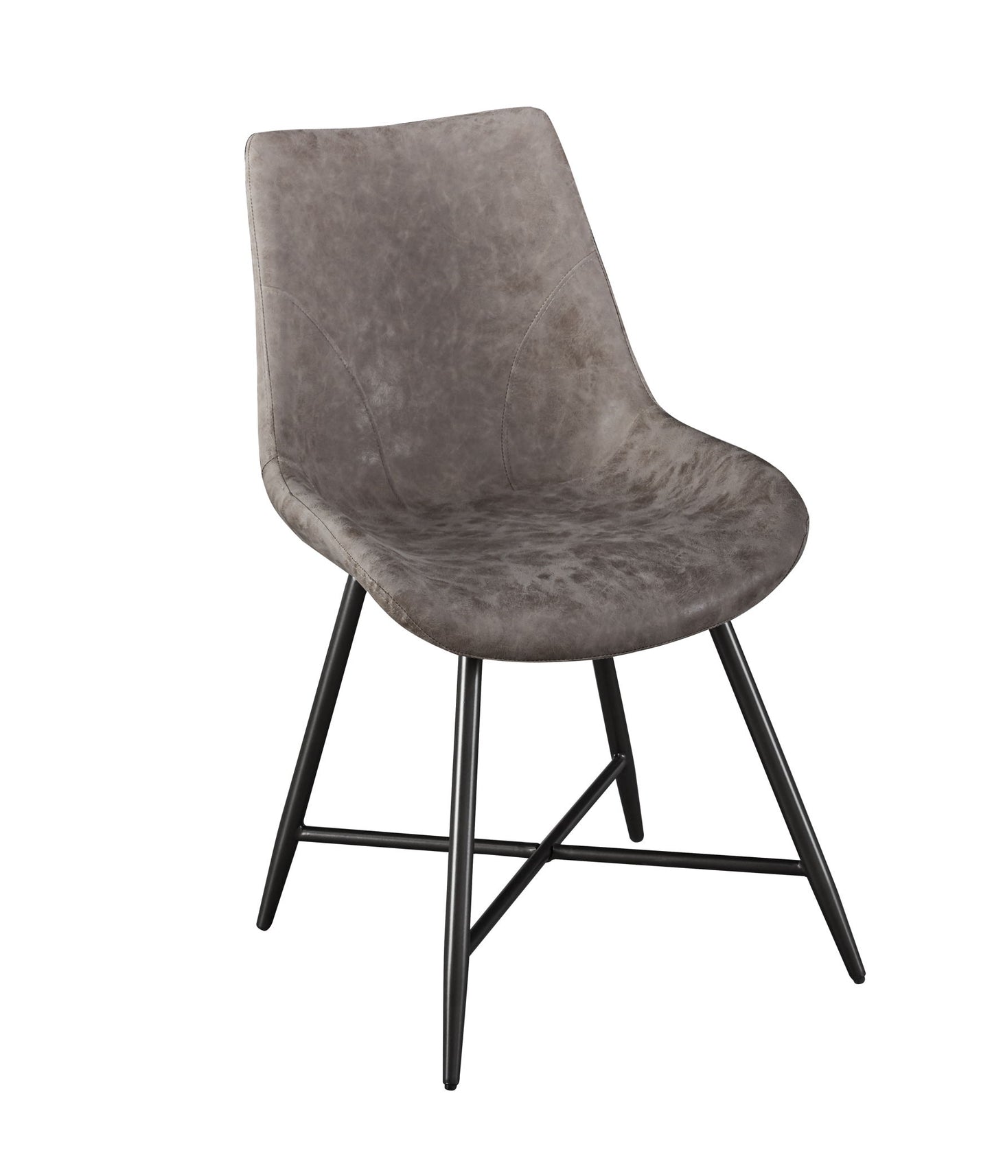 Ramona - PU Side Chair (Set of 2) - Brown - Hornell Furniture Outlet