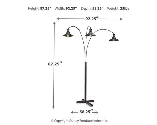 Sheriel - Metal Arc Lamp - Black