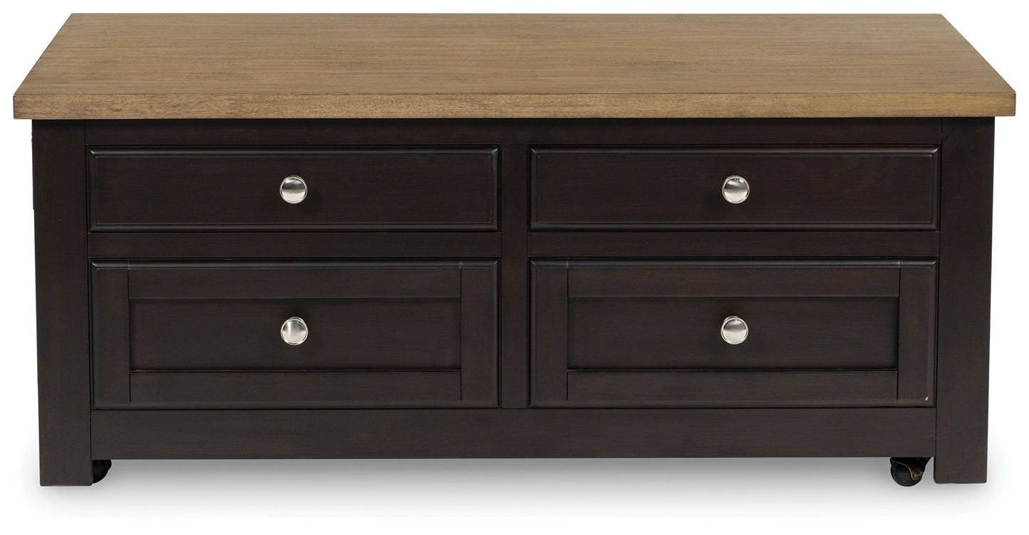 Drazmine - Brown - Lift Top Cocktail Table - Hornell Furniture Outlet