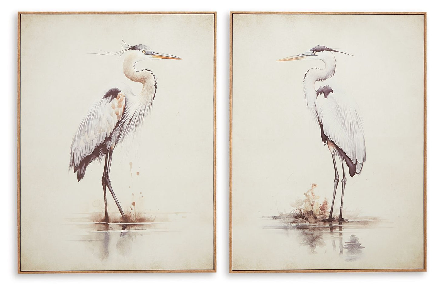 Aubinell - Beige - Wall Art Set (Set of 2) - Hornell Furniture Outlet