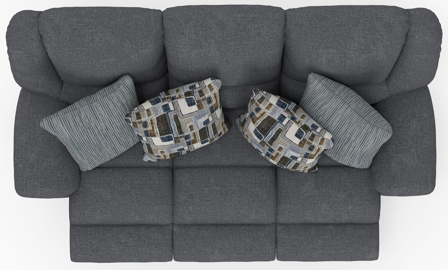 Trifecta - Sofa With 3 Recliners and Drop Down Table - Hornell Furniture Outlet