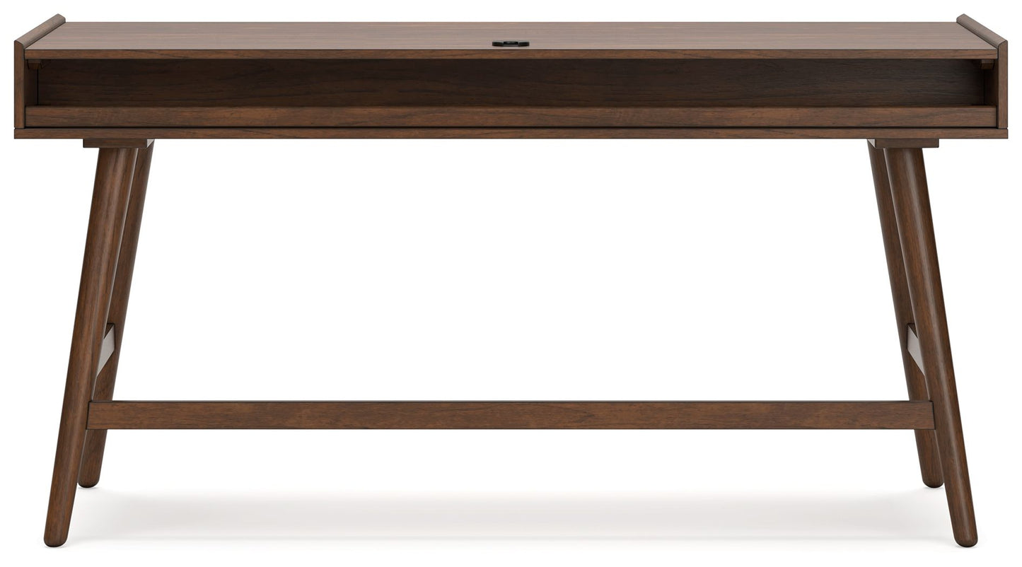 Lyncott - Brown - Home Office Desk - Hornell Furniture Outlet