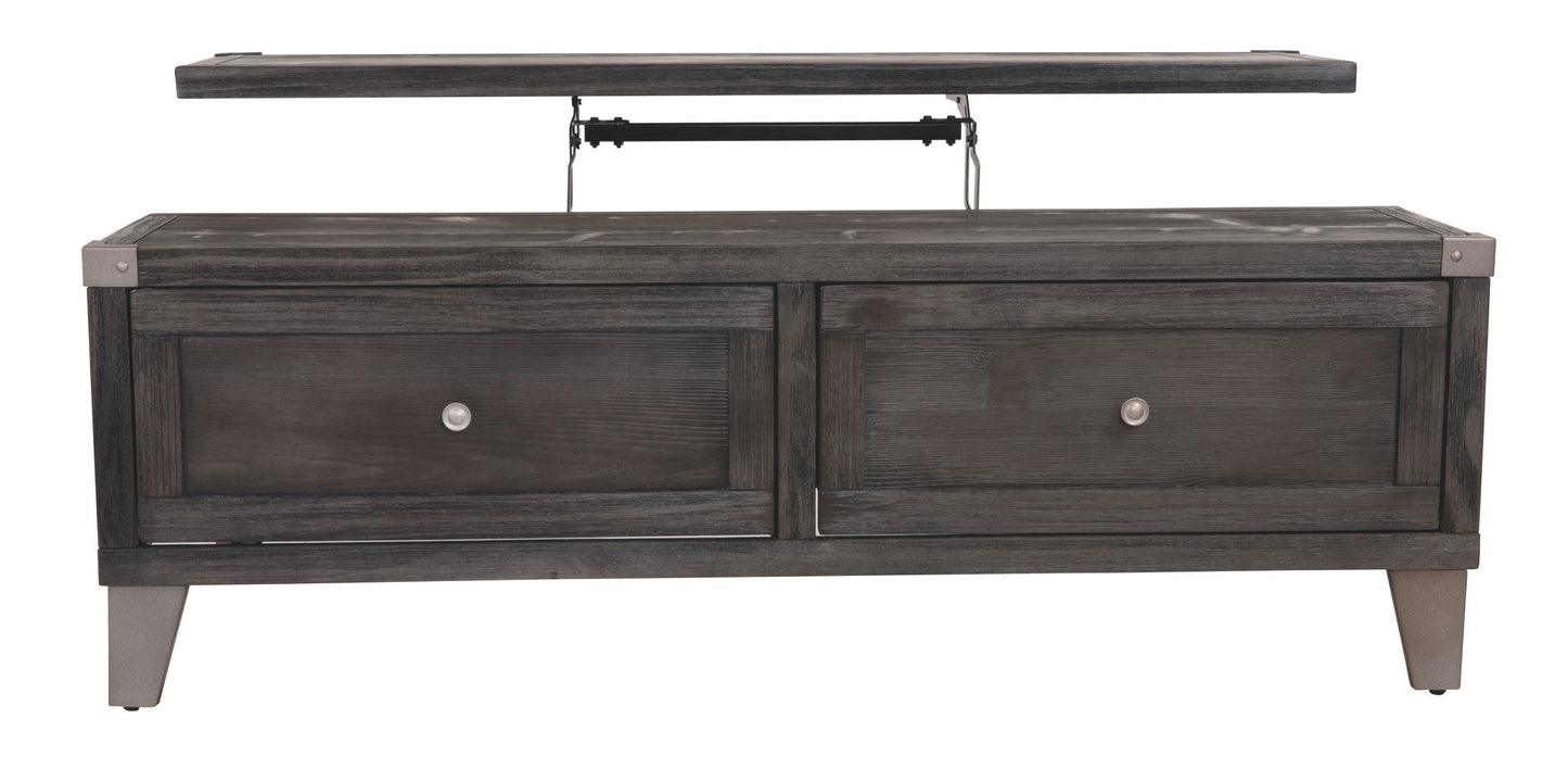 Todoe - Dark Gray - Lift Top Cocktail Table - Hornell Furniture Outlet