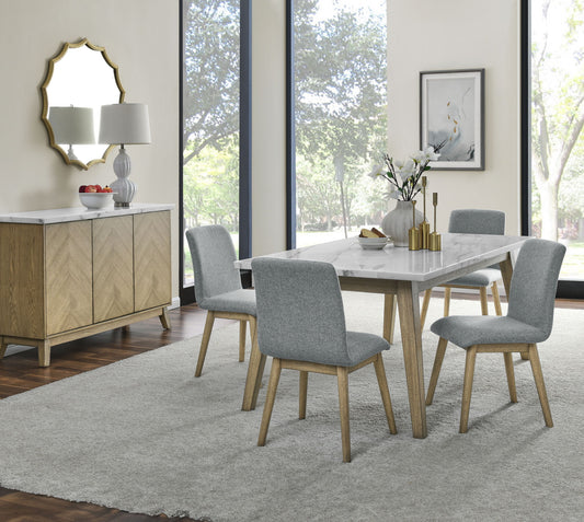Vida - 5 Piece Dining Set - Brown - Hornell Furniture Outlet