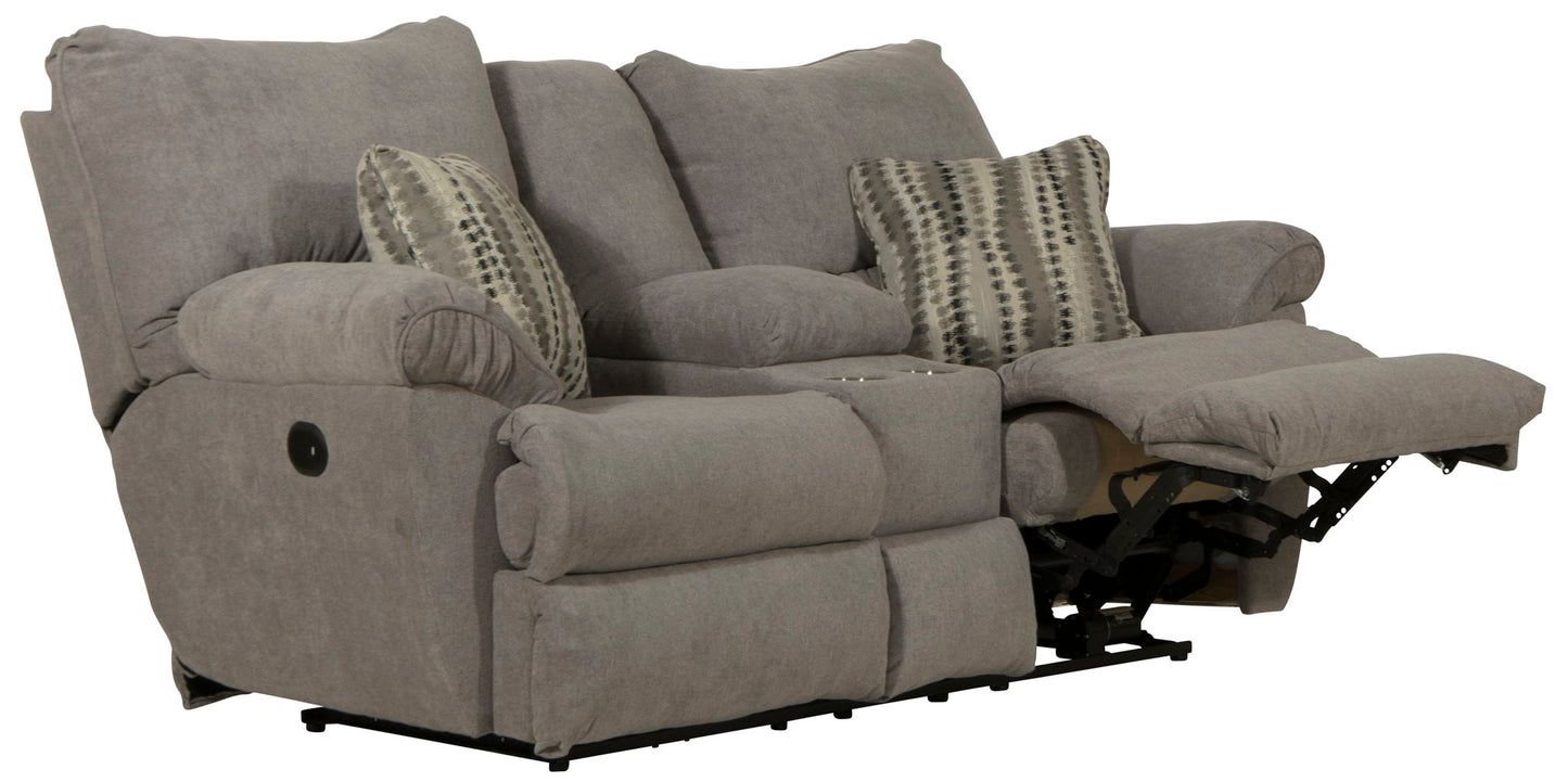 Sadler - Lay Flat Reclining Console Loveseat - Hornell Furniture Outlet