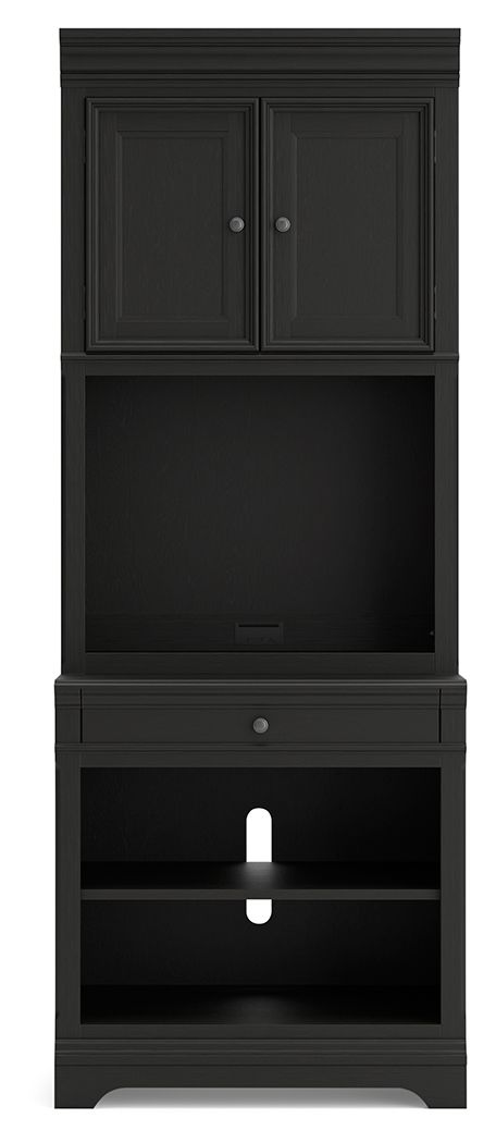 Beckincreek - Black - Bookcase With Door Hutch - Hornell Furniture Outlet