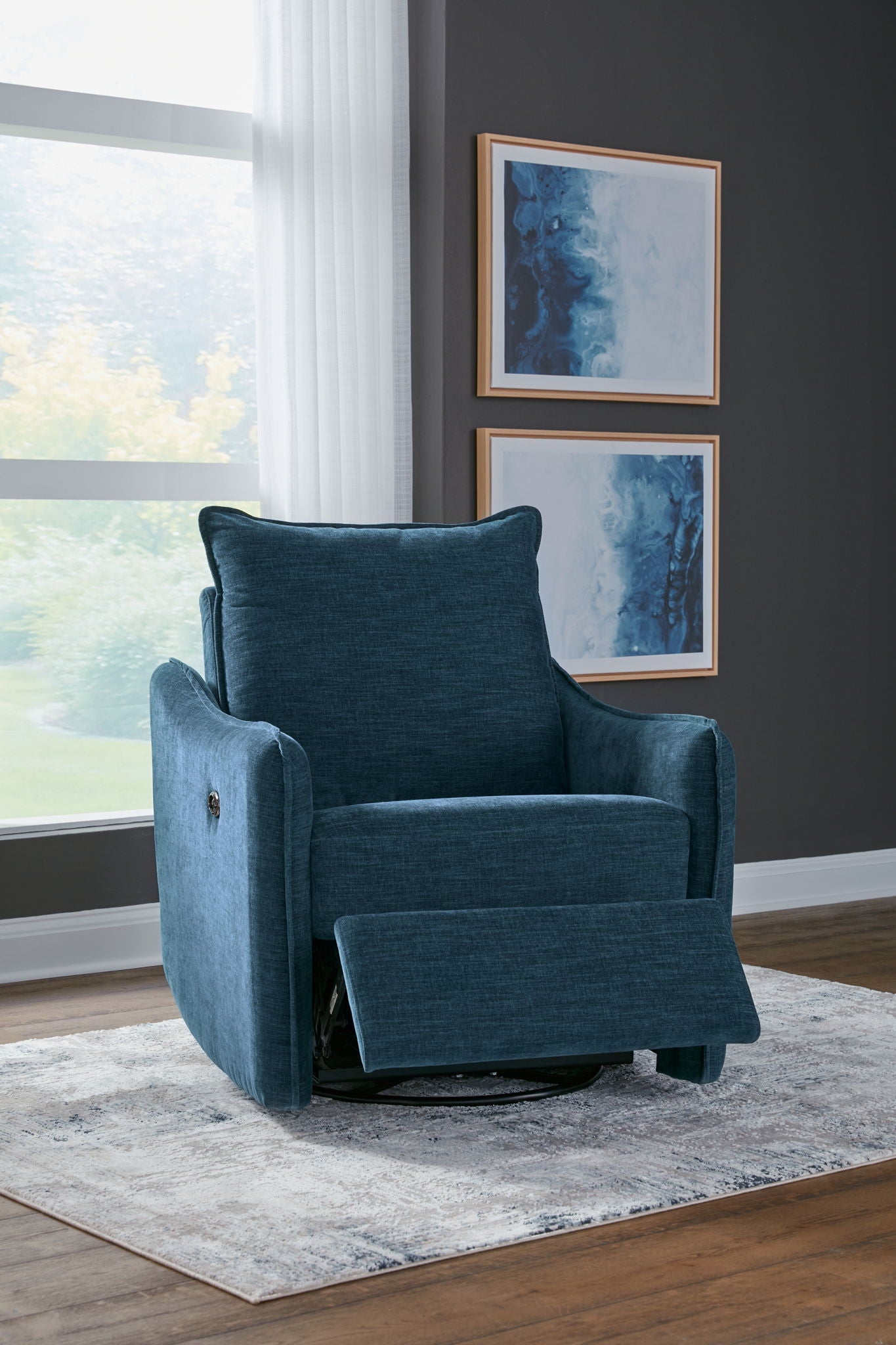 Mcburg - Swivel Power Recliner - Hornell Furniture Outlet