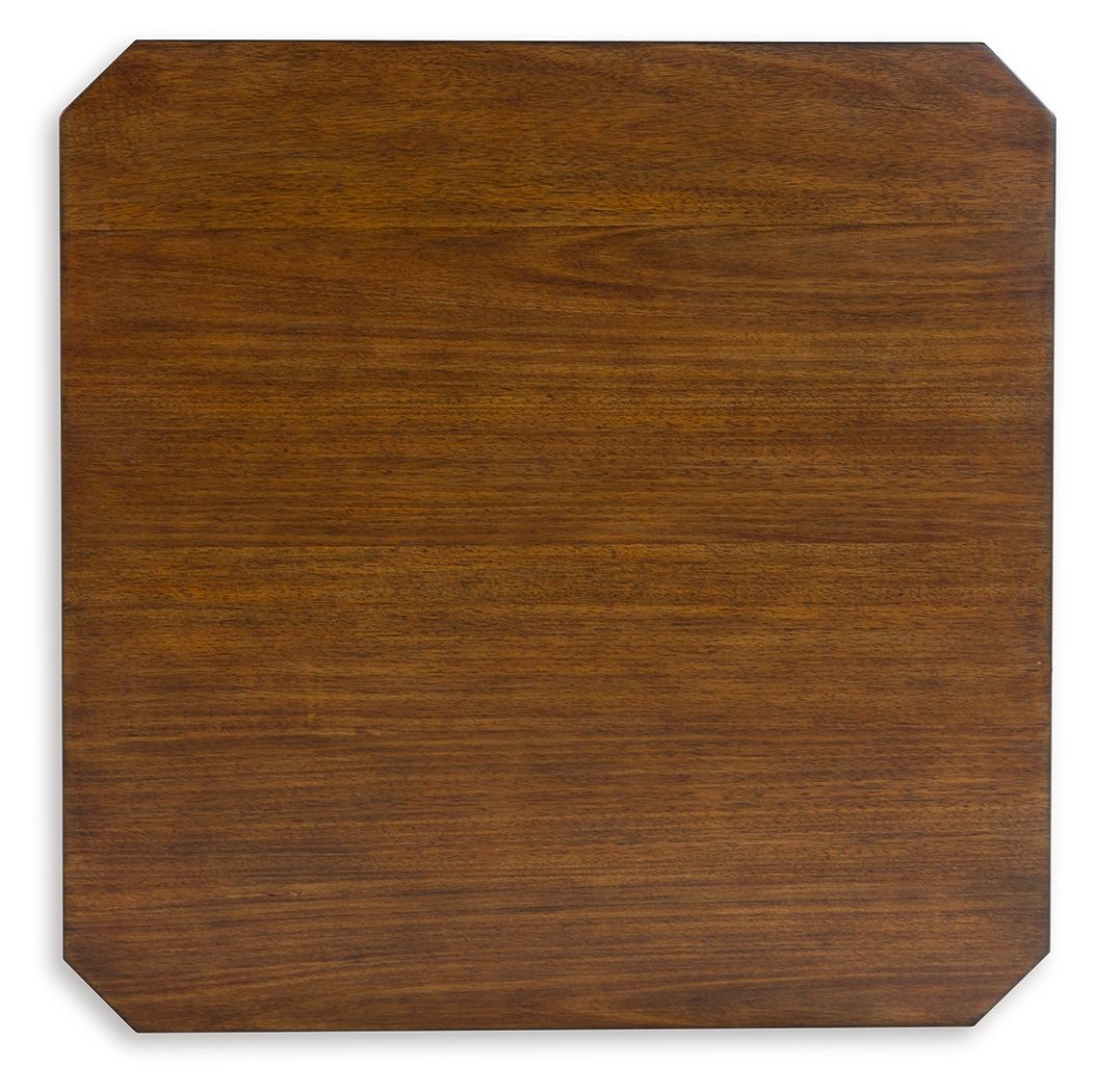 Trenmour - Medium Brown - Square End Table - Hornell Furniture Outlet