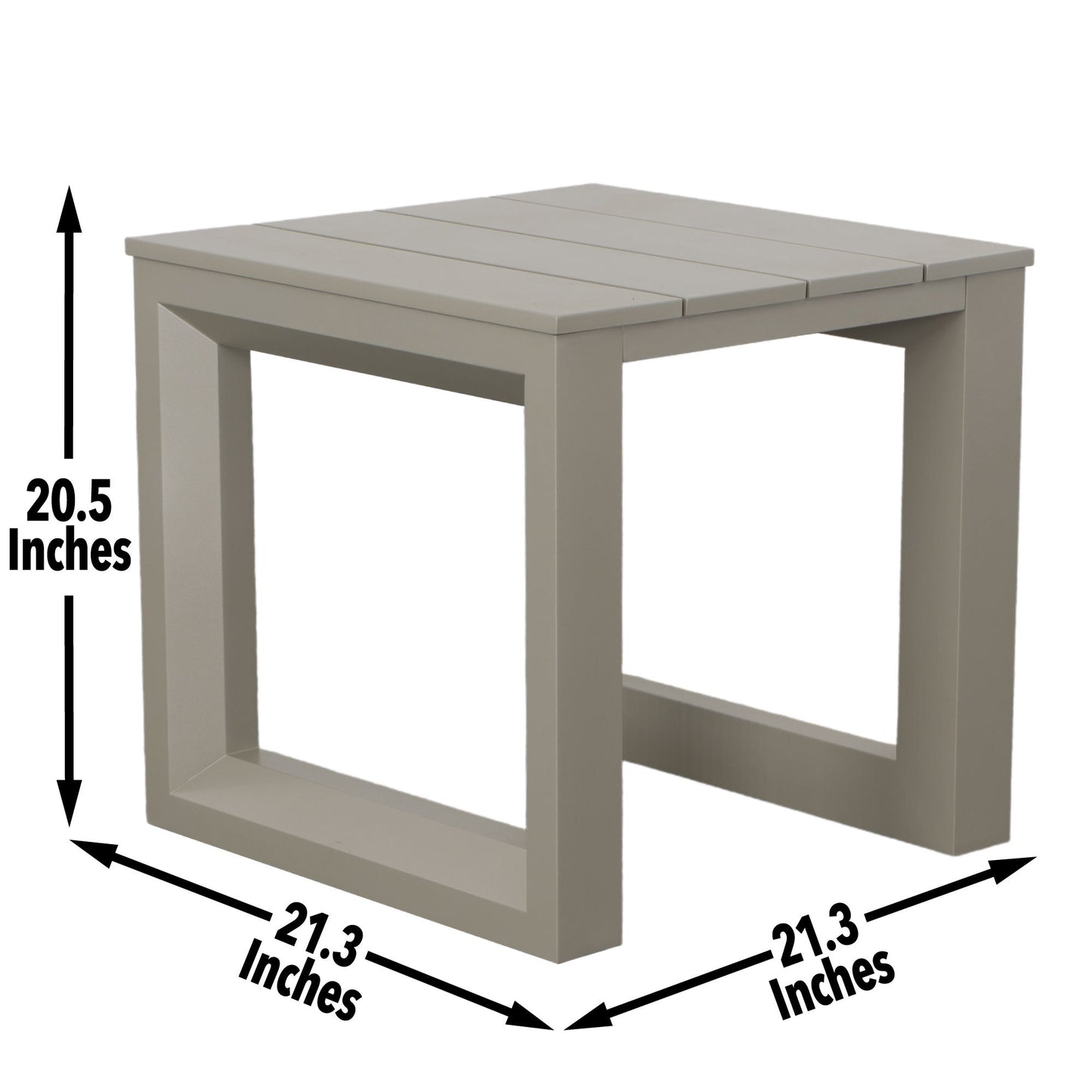 Dalilah - Patio Square End Table - Gray - Hornell Furniture Outlet