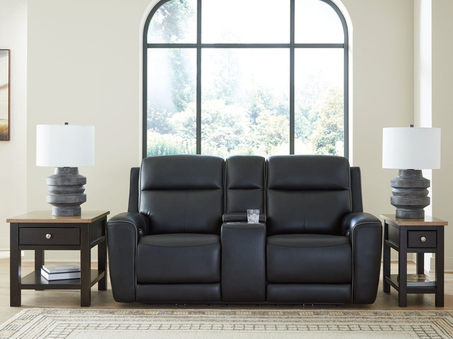5Z - Comfort - Relaxation - Power Reclining Loveseat with Console / Adj Headrest - Hornell Furniture Outlet