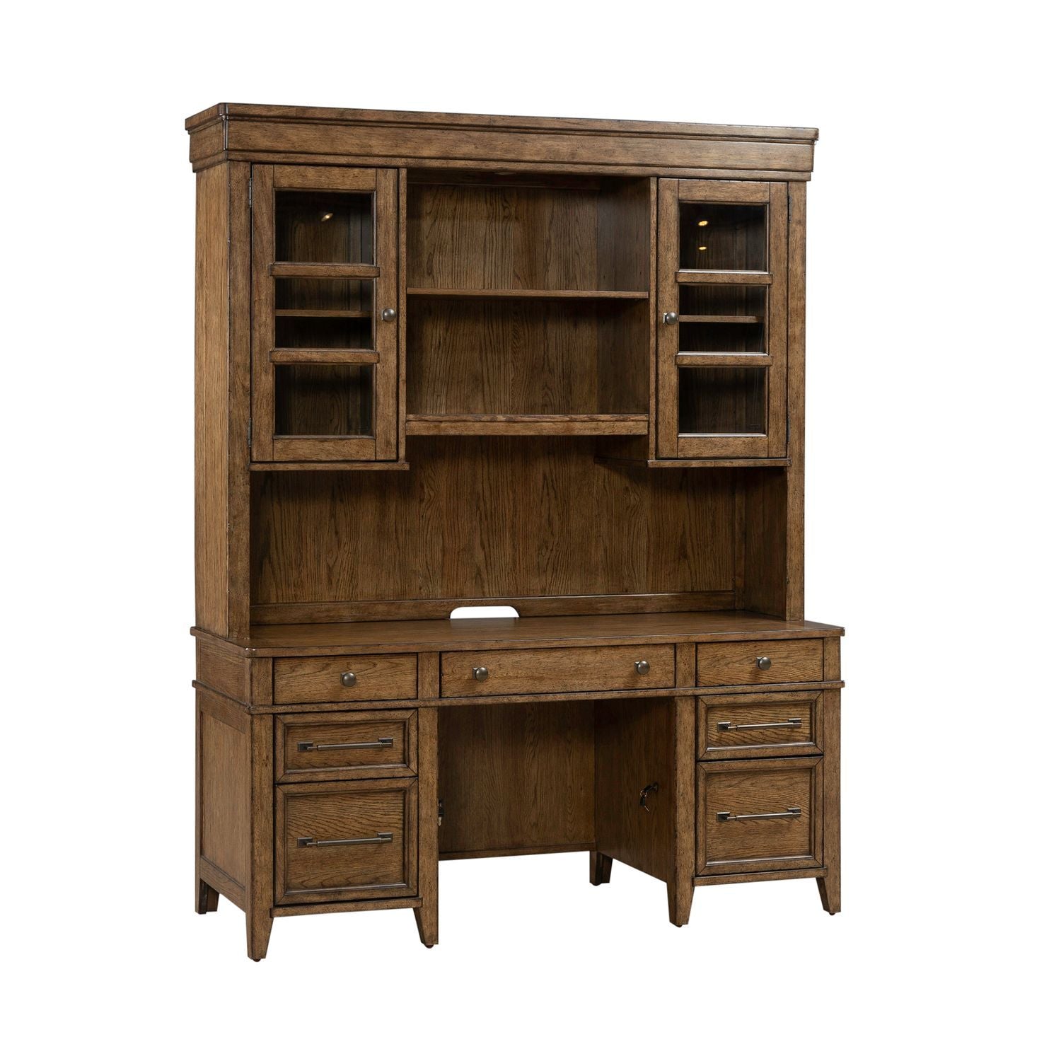 Carolina Park - Credenza & Hutch - Brown - Hornell Furniture Outlet