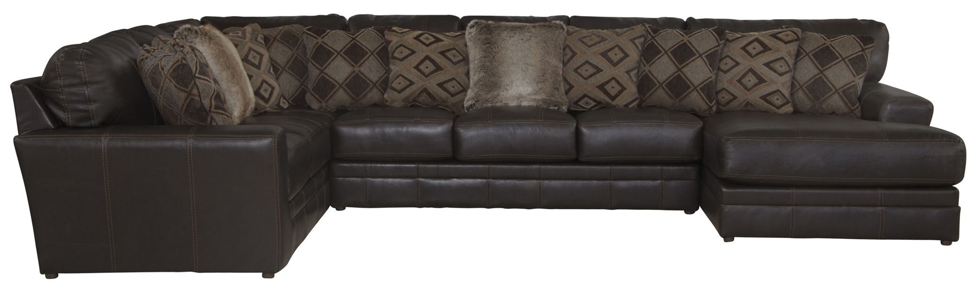 Denali - Italian Leather Match Sectional - Hornell Furniture Outlet