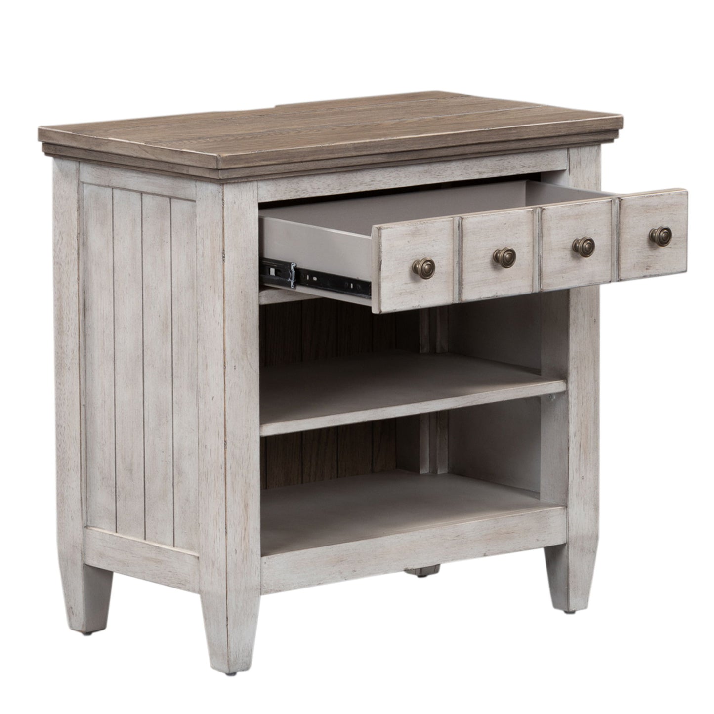 Heartland - 1 Drawer Nightstand With Charging Station - White - Hornell Furniture Outlet