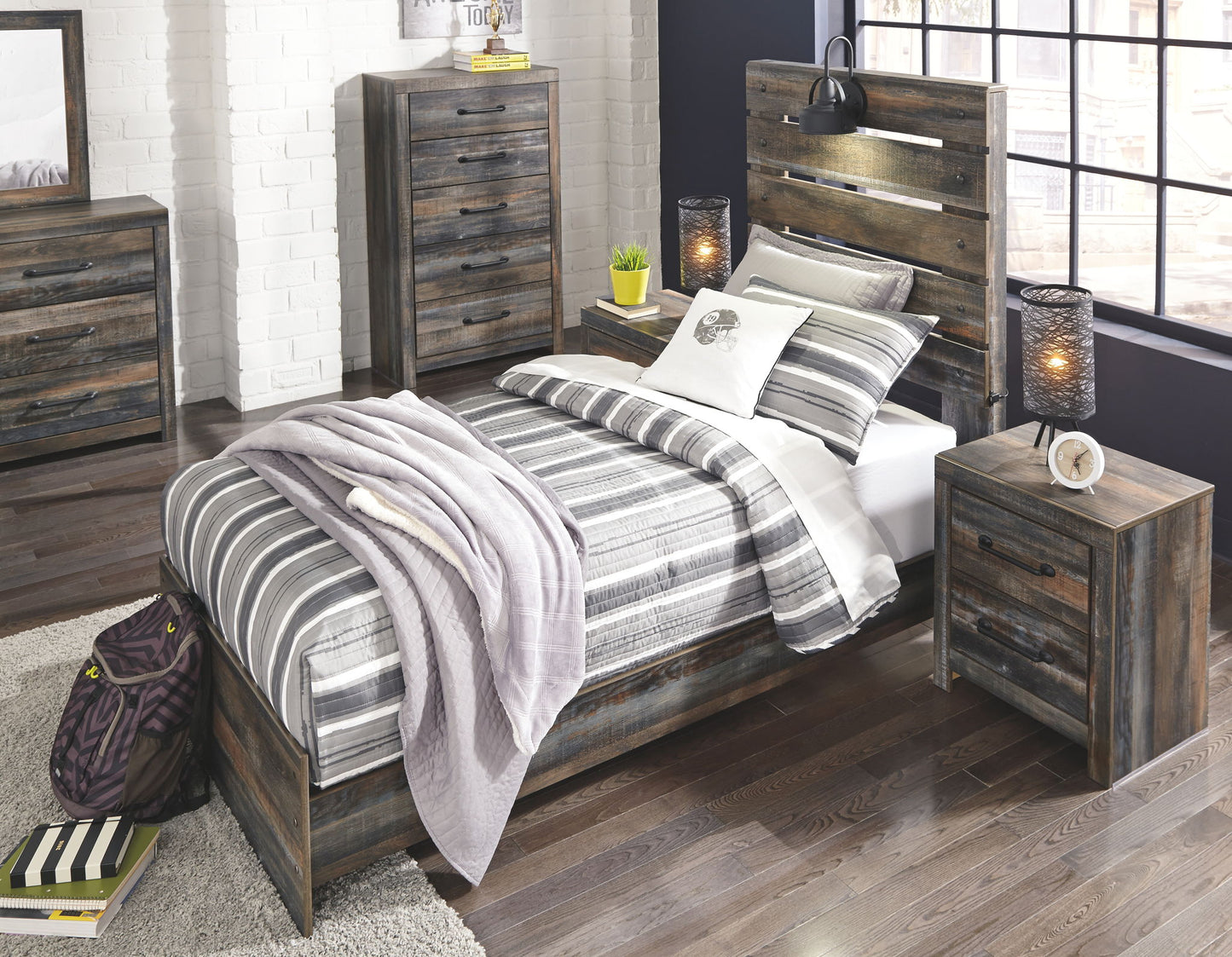 Drystan - Youth Panel Bedroom Set - Hornell Furniture Outlet