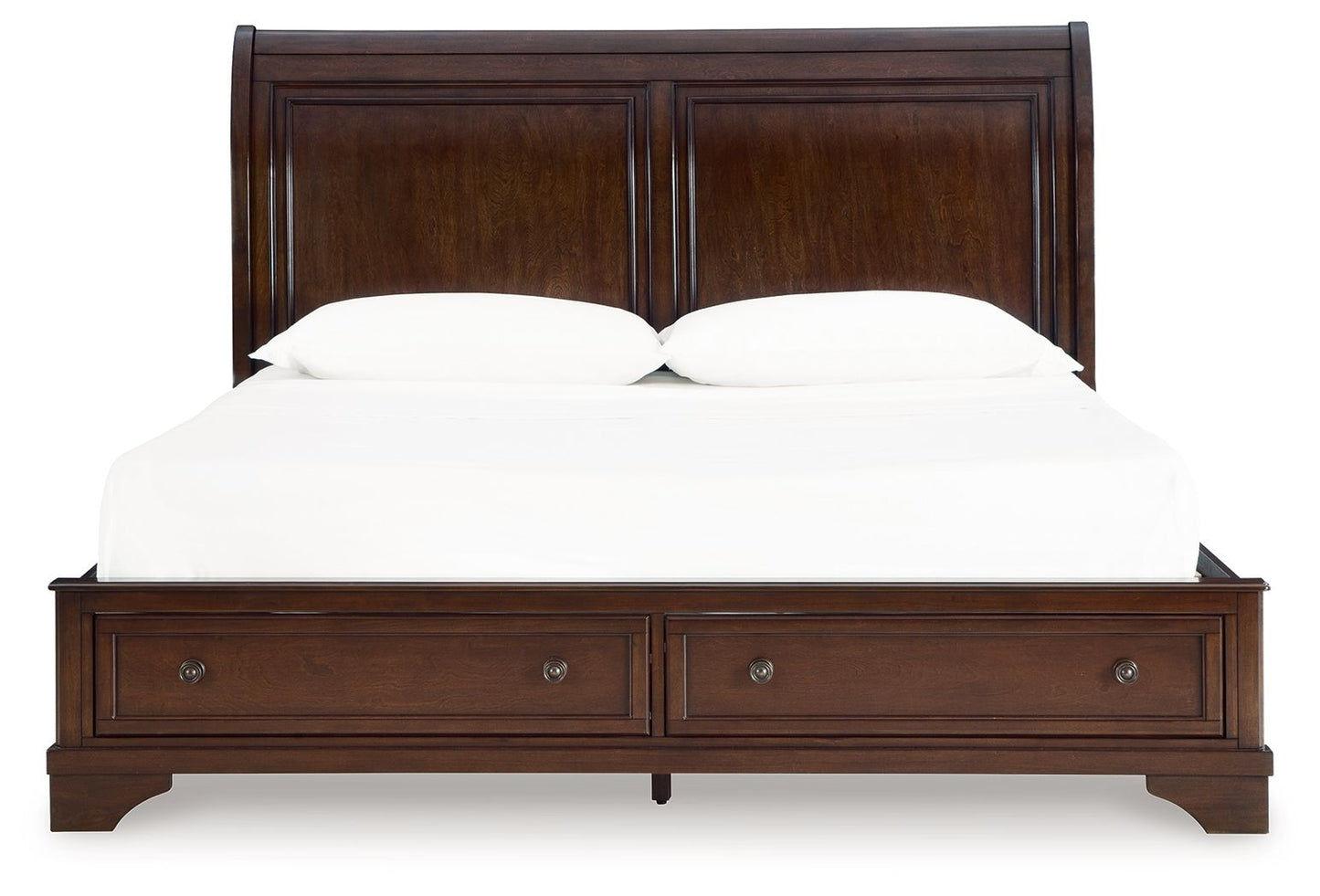 Trellington - Brown - Queen Sleigh Storage Bed - Hornell Furniture Outlet