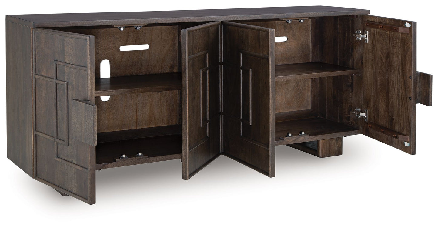 Cato - Dark Brown - Accent Cabinet - Hornell Furniture Outlet