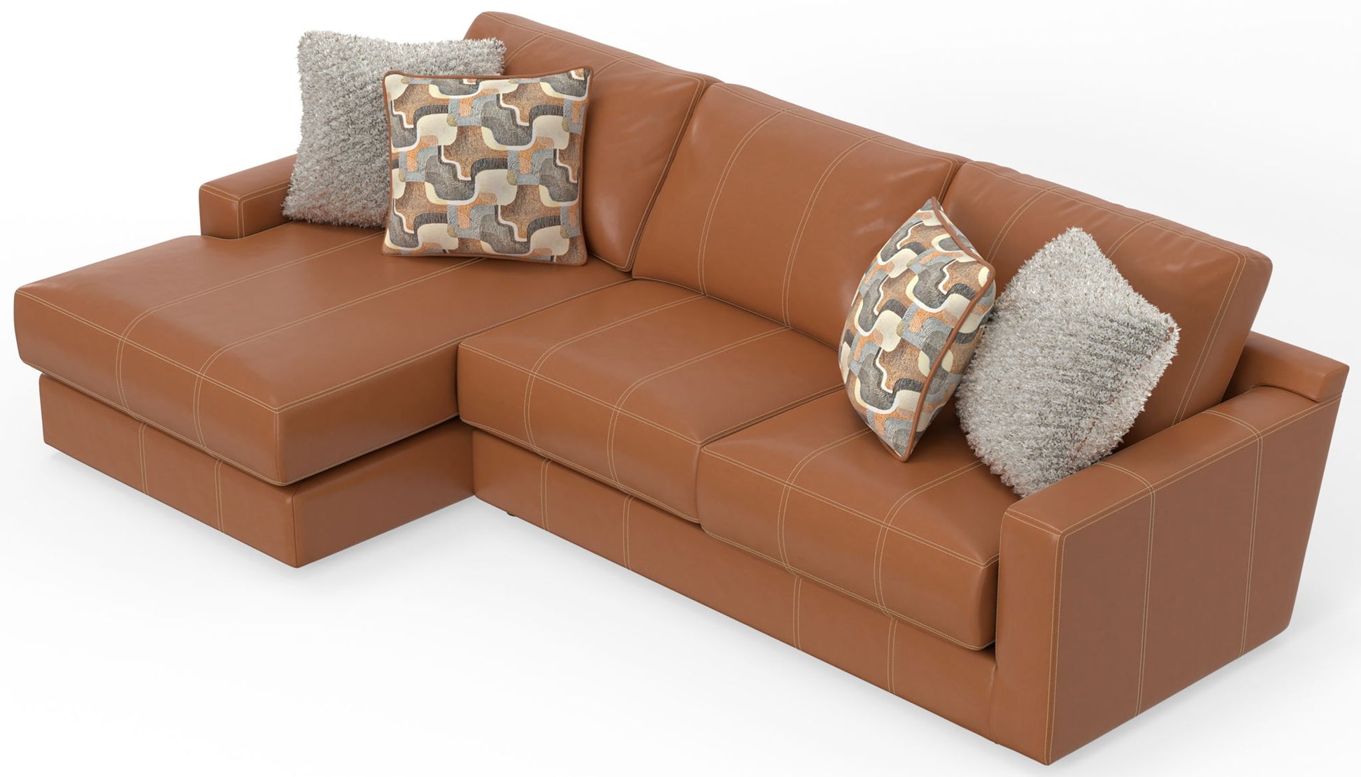 Minori - Italian Leather Sectional - Hornell Furniture Outlet