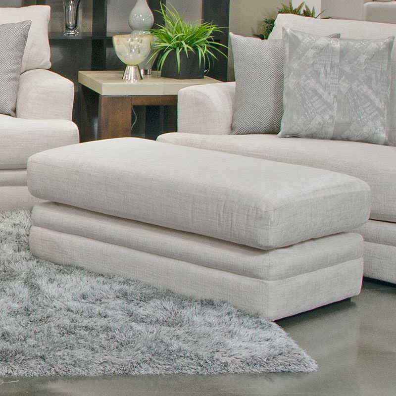 Zeller - Ottoman - Cream - Hornell Furniture Outlet
