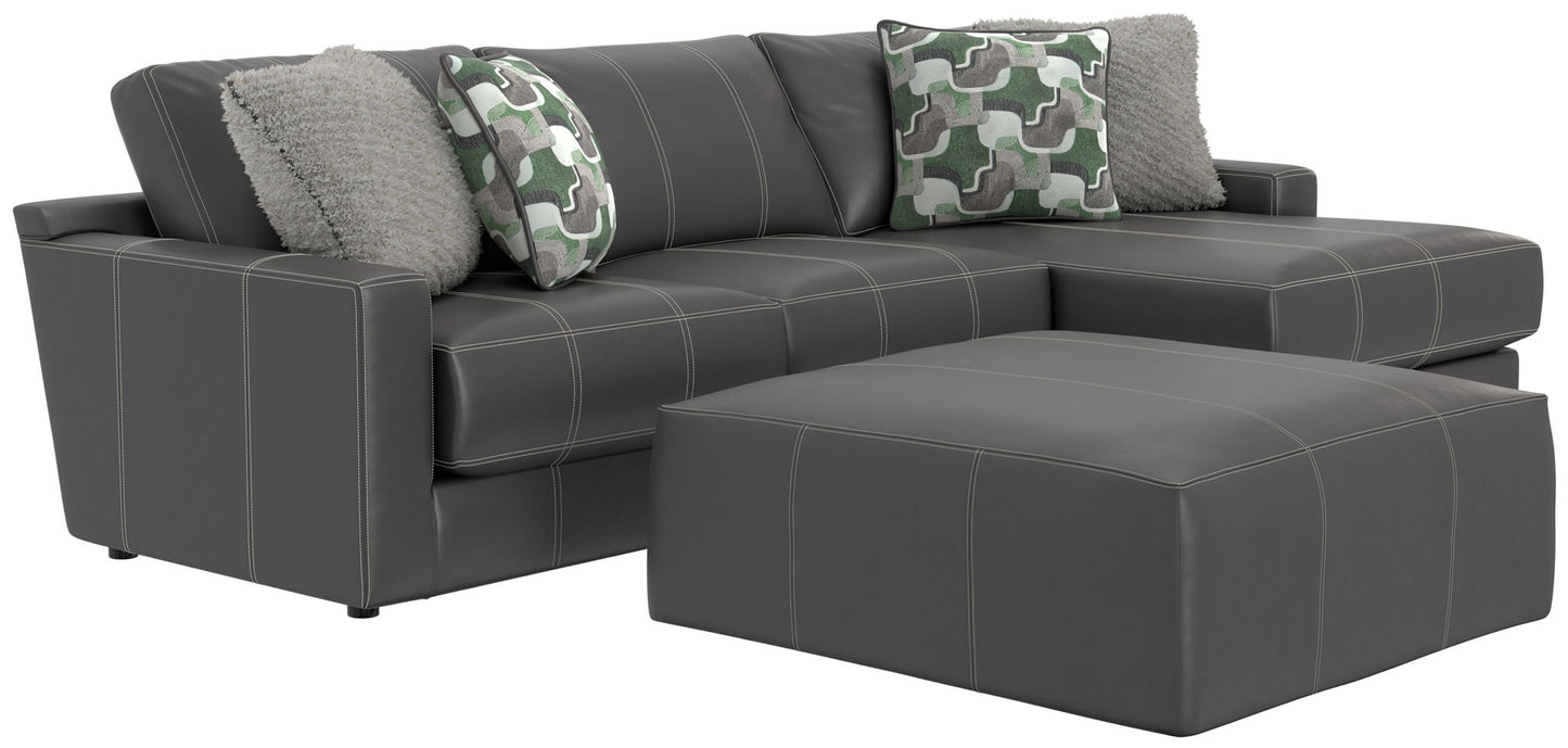 Minori - Italian Leather Sofa / Chaise And Cocktail Ottoman - Hornell Furniture Outlet
