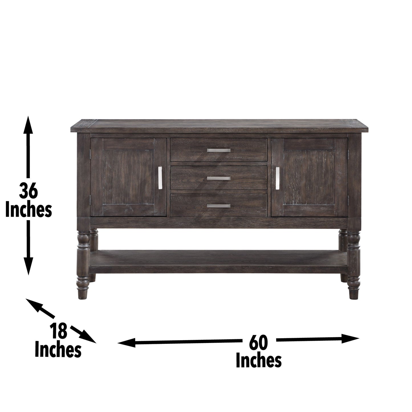 Hutchins - Server - Dark Brown - Hornell Furniture Outlet