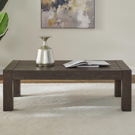 Cascade Falls - Rectangular Cocktail Table - Satin Espresso - Hornell Furniture Outlet