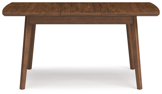 Lyncott - Brown - Rectangular Dining Room Butterfly Extension Table - Hornell Furniture Outlet