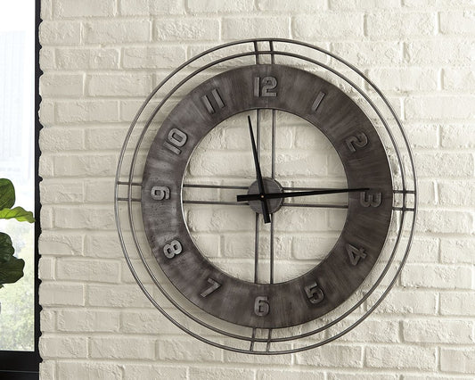 Ana Sofia - Antique Gray - Wall Clock - Hornell Furniture Outlet