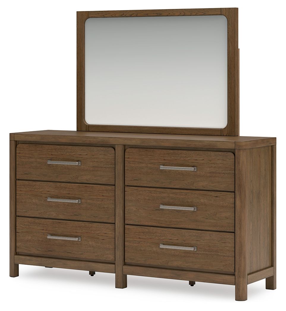 Cabalynn - Light Brown - Dresser And Mirror - Hornell Furniture Outlet