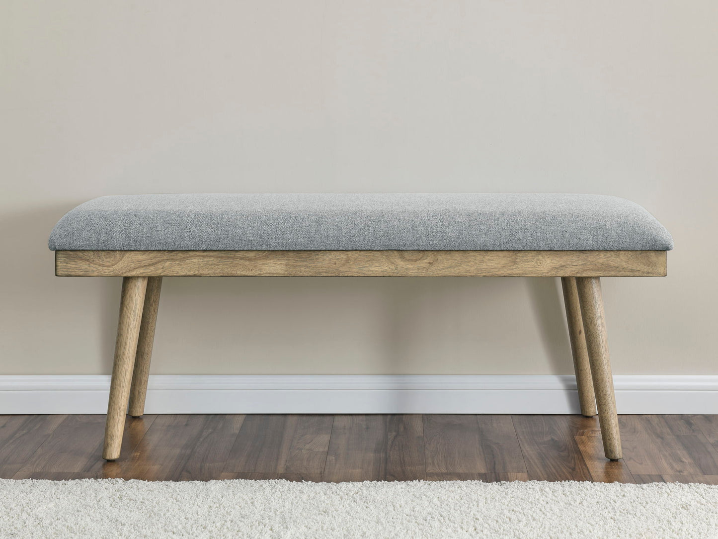 Vida - Polyester Dining Bench - Gray - Hornell Furniture Outlet