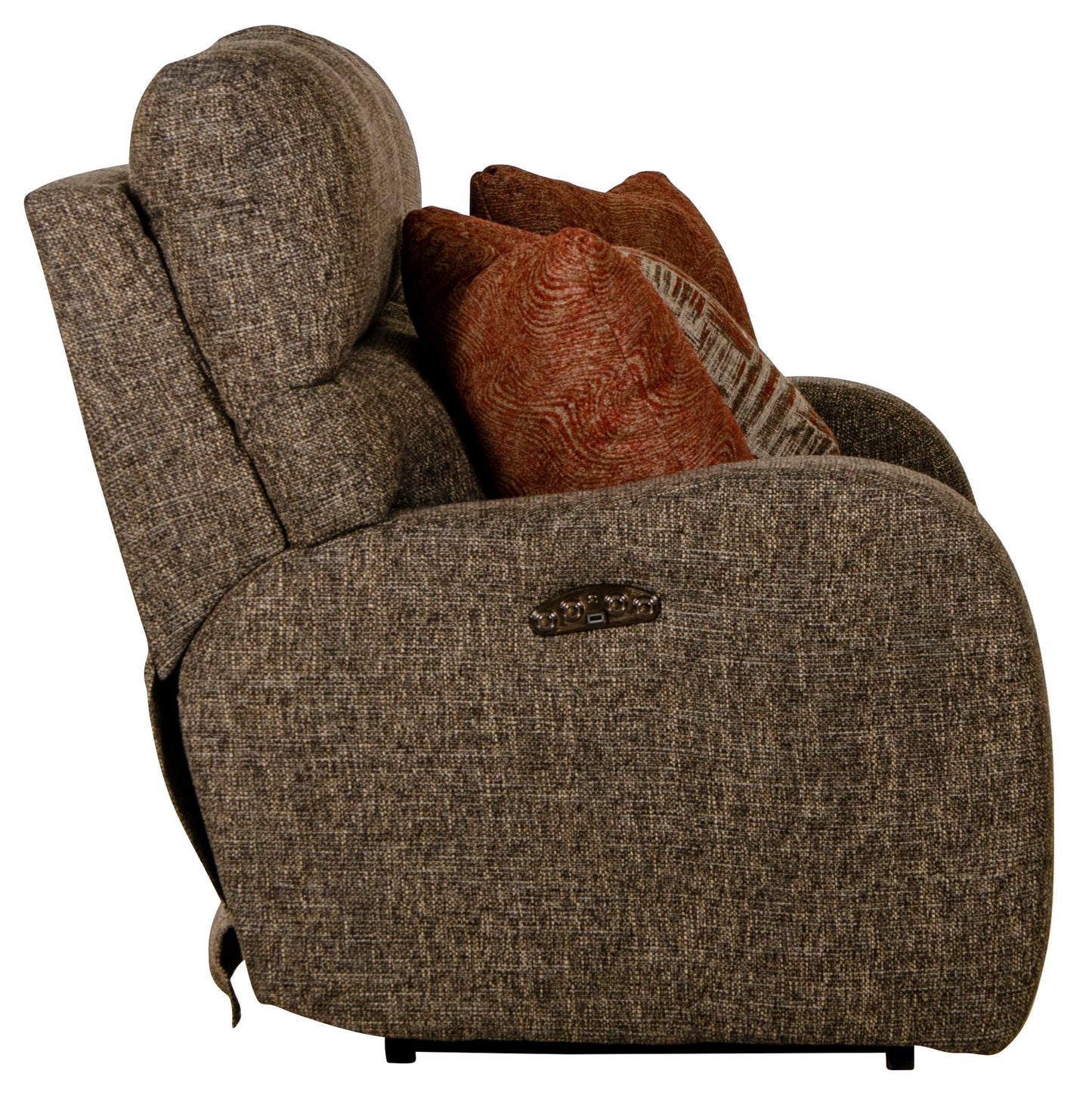 Liam - Power Headrest Power Lay Flat Reclining Loveseat - Coal - Hornell Furniture Outlet