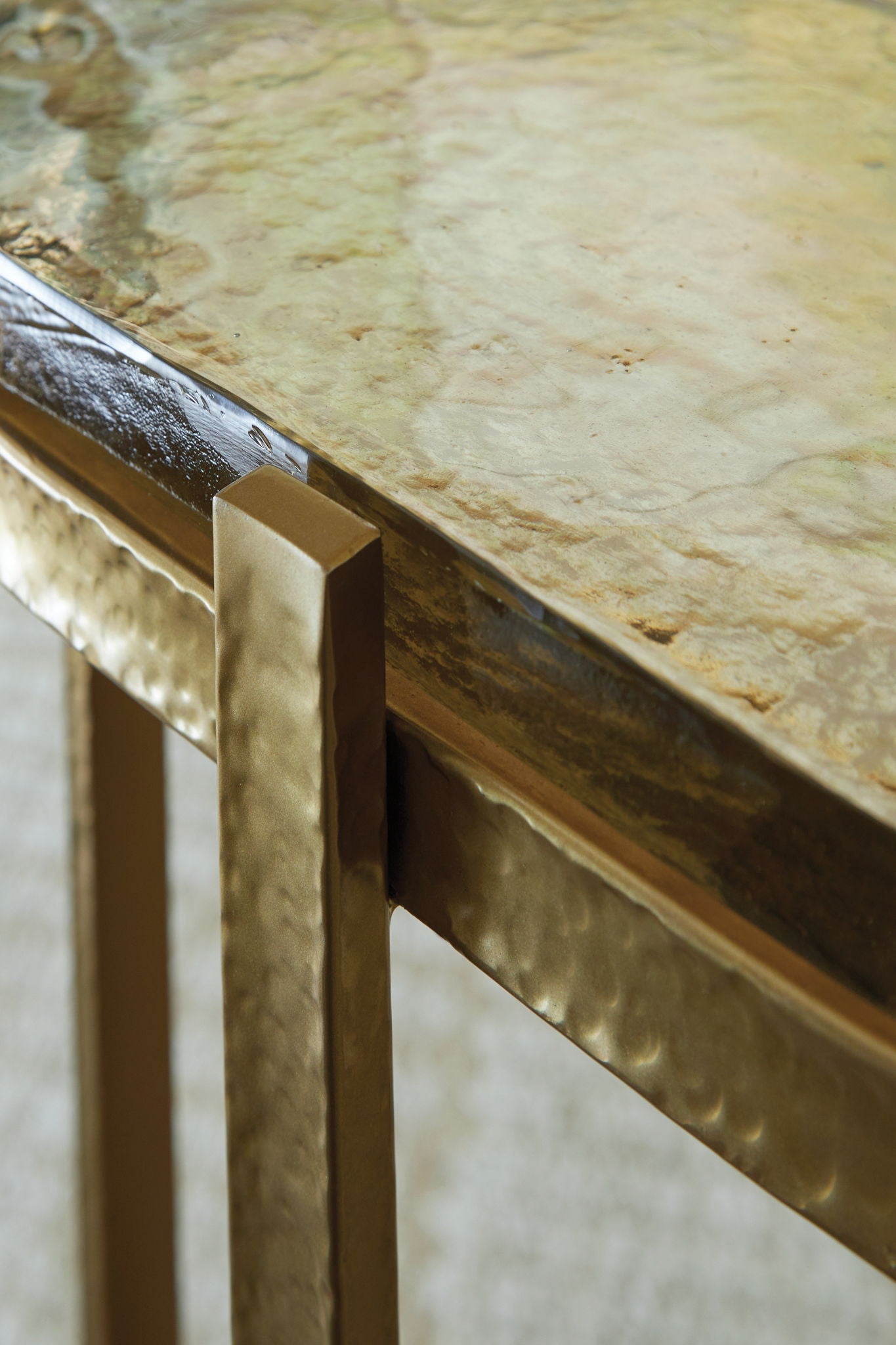 Porterville - Gold Finish - Accent Table - Hornell Furniture Outlet